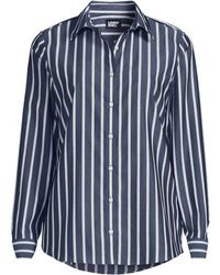 Lands' End - Bügelfreie Supima-Bluse - Lyst