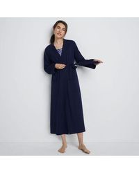 Lands' End - Wadenlanger Morgenmantel Aus Baumwolle, Damen, Größe Regular, Baumwolle, By - Lyst