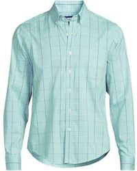 Lands' End - Ultimativ-Hemd, Classic Fit, Herren, Größe:44-46 Regular, Elasthan/Baumwoll-Mischung/Polyester-Mischung, By - Lyst