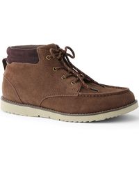 Lands' End Comfort Leather Chukka Boots - Brown