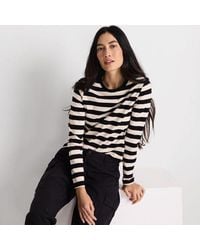 Lands' End - Langärmeliges Supima-Shirt Mit Rundausschnitt, Damen, Größe:32-34 Regular, By - Lyst