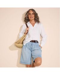 Lands' End - Leinen-Schlupfbluse, Damen, Größe:32-34 Petite, By - Lyst