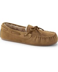 Lands' End - Veloursleder-Mokassins, Damen, Größe Regular, Leder/Rauleder, By - Lyst