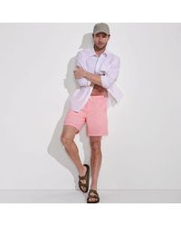 Lands' End - Seersucker-Badeshorts Mit Hydroliner, 18 Cm, Herren, Größe:44-46 Regular, Elasthan/Polyester-Mischung, By - Lyst