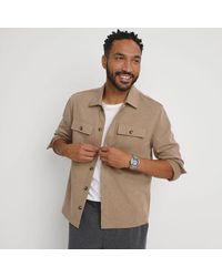 Lands' End - Hemdjacke Aus Piqué, Herren, Größe:44-46 Regular, Polyester-Mischung, By - Lyst