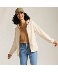 Lands' End - Anyweather Fleece-Jacke Mit Kapuze, Damen, Größe:32-34 Regular, Polyester, By - Lyst