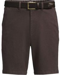 Lands' End - Chino-Shorts Mit Textur Und Gürtel, Herren, Größe Regular, Baumwolle/Lyocell (Viskose)/Baumwoll-Mischung, By - Lyst