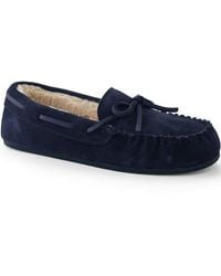 Lands' End - Veloursleder-Mokassins, Damen, Größe Regular, Leder/Rauleder, By - Lyst