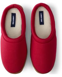 Lands' End Serious Sweats Mule Slippers - Red