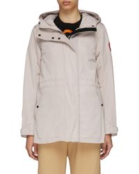 Canada Goose Goose 'mordaga' Oversized Hooded Rain Jacket Women Clothing  Jackets 'mordaga' Oversized Hooded Rain Jacket in Grey (Gray) | Lyst
