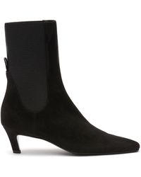 toteme mid heel ankle boots