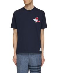 Thom Browne - Embroidered Hector With Hat Crewneck T-shirt - Lyst