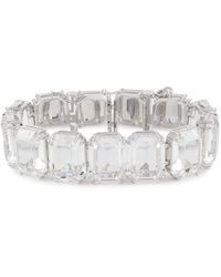 Swarovski 'millenia' Emerald Cut Bracelet — Large Stones - White