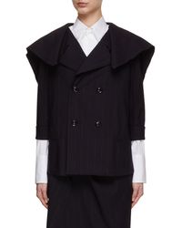 Y's Yohji Yamamoto - Sailor Collar Pinstripe Jacket - Lyst