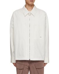 WOOYOUNGMI - Crinkled Zip Up Shirt Jacket - Lyst