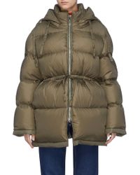 hooded puffer coat acne