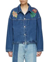 Kuro 'mark Viii' Remake Patchwork Denim Jacket in Blue | Lyst