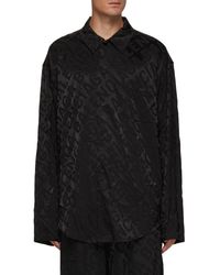 Balenciaga Synthetic Large Logo Minimal Shirt in Black for Men - Lyst