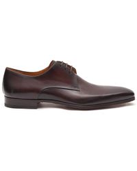 Magnanni - Plain Toe 3-eyelet Leather Derby Shoes - Lyst