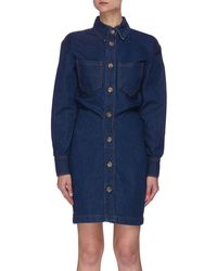 denim shirtwaist dress