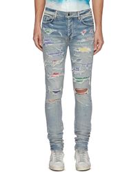 amiri jeans blue patch