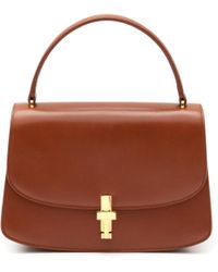 The Row - 'sofia' Calf Leather Top Handle Bag - Lyst