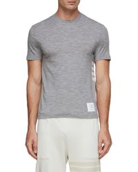 Thom Browne - 4 Bar Wool Blend T-shirt - Lyst