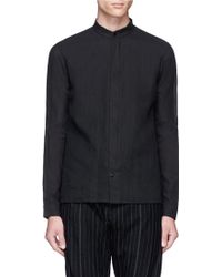 DEVOA Washi Fabric Zip Shirt - Black