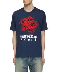 KENZO - Drawn Varsity Classic Crewneck T-shirt - Lyst