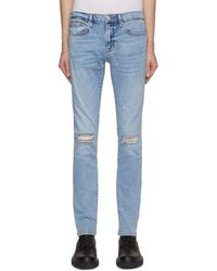 FRAME - L'homme Ripped Knee Skinny Jeans - Lyst