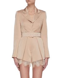 self portrait tailored crepe playsuit