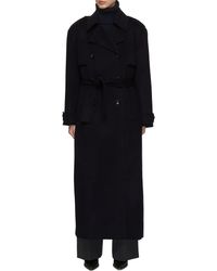 Frankie Shop - Nikola Double Breasted Wool Cashmere Trench Coat - Lyst