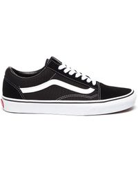 canvas old skool vans all black