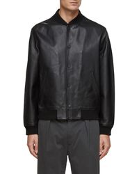 Theory Landan Supreme Lamb Leather Jacket in Black for Men | Lyst