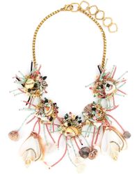 Erickson Beamon 'enchanted World' Glass Crystal Seashell Bead Bib Necklace - Multicolour