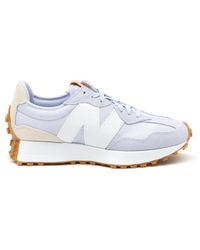 New Balance '327' Low Top Lace Up Linen Trainers Women Shoes Trainers Low-top '327' Low Top Lace Up Linen Trainers - Purple