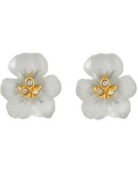 Alexis - Pansy Lucite Petite Post Earring - Lyst