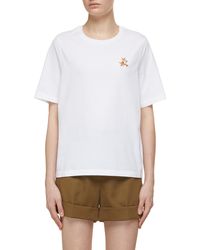 Maison Kitsuné - Speedy Fox Patch Crewneck T-shirt - Lyst