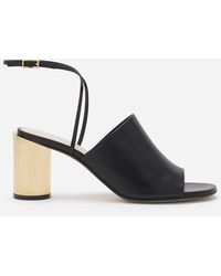 Lanvin - Leather Séquence By Chunky Heeled Sandals - Lyst