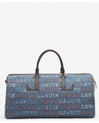 Lanvin - X Future Denim Travel Bag With Logo Print - Lyst