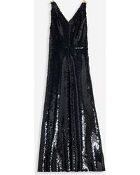 Lanvin - Long Embroidered Sleeveless Dress - Lyst