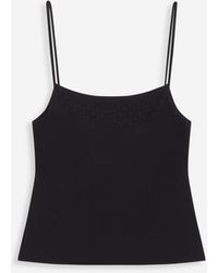 Lanvin - Tank Top With Lace Detail - Lyst