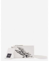 Lanvin - X Future Leather Double Clutch With Eagle Print - Lyst
