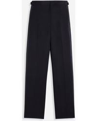 Lanvin - Fitted Tailored Pants With Satin Bands - Lyst