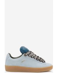 Lanvin - X Future Hyper Curb Sneakers In Leather And Suede - Lyst