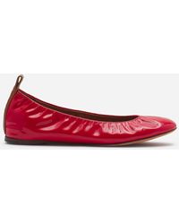 Lanvin - The Ballerina Flat In Patent Leather - Lyst