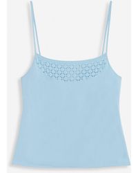 Lanvin - Tank Top With Lace Detail - Lyst