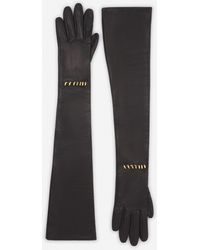 Lanvin - Mélodie Leather Gloves - Lyst