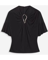 Lanvin - Summer Top With Eyelet Detail - Lyst