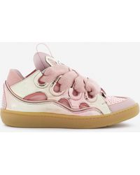 Lanvin - Curb Sneakers In Metallic Leather - Lyst